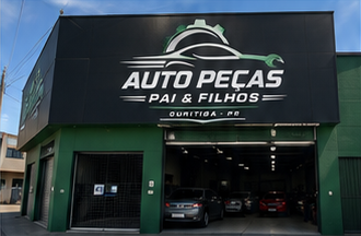 Fachada da Auto Peças Pai & Filhos